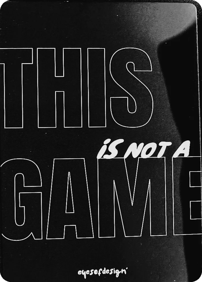 Carte réelle — verso noir This is Not a Game